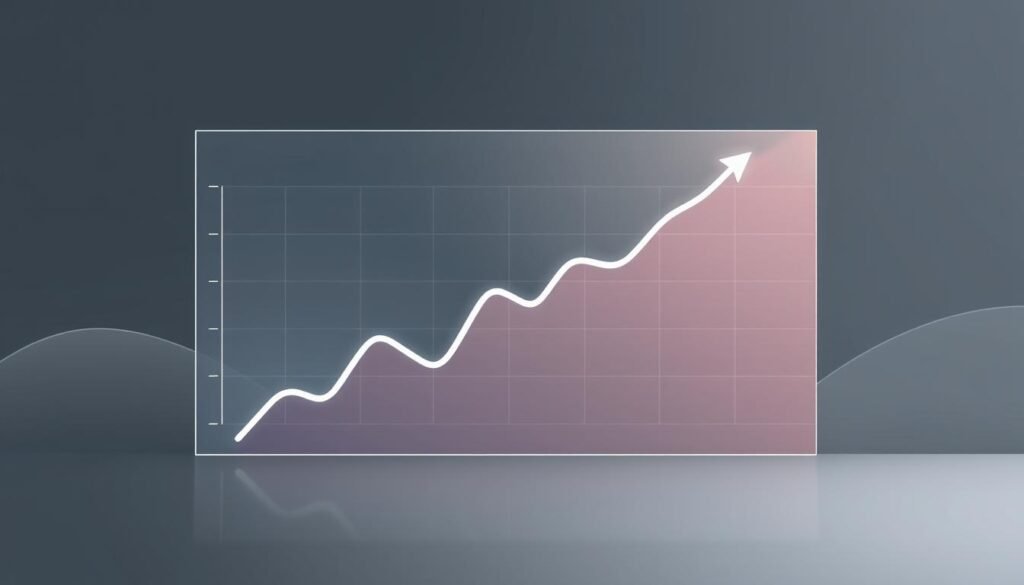 Render a sophisticated illustration of a conversion rate graph, displaying a dynamic line chart against a sleek, minimalist backdrop. The graph should feature a prominent "All Day IT" brand logo, conveying a sense of data-driven insights and digital optimization. Utilize a muted color palette with subtle gradients, evoking a professional, analytical atmosphere. Incorporate clean, geometric shapes and clean lines to create a polished, contemporary aesthetic that aligns with the subject matter of website conversion optimization.